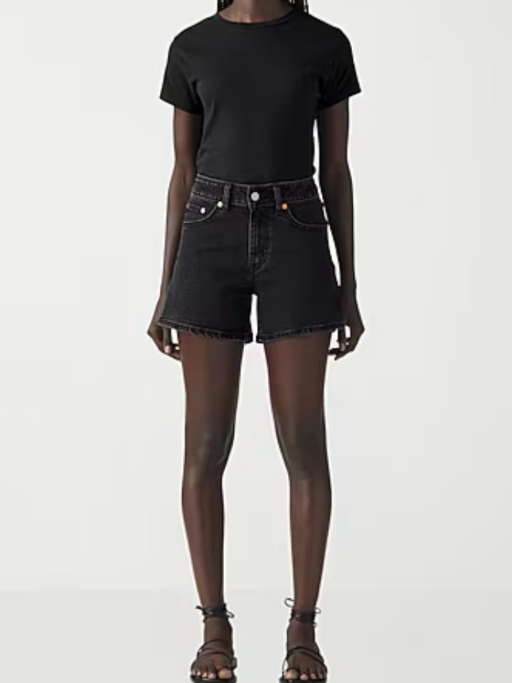 Levi’s A Line Black Preppy Minimalist Modest Mid Thigh Resort Vacation Shorts 27